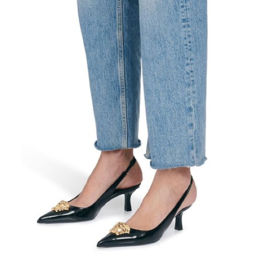 Authentic Versace La Medusa Patent Slingback